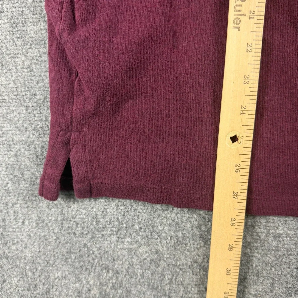 Polo Ralph Lauren Quarter Zip Pullover Mens Large Burgundy Estate Rib Sweater